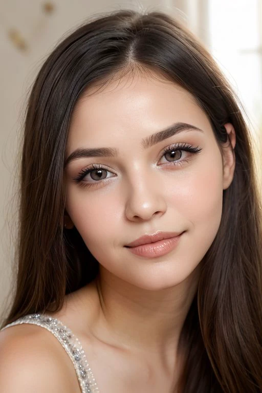 full body shot,seductive leaning forward detailed skin, ultra realistic 8k cg, picture-perfect face, flawless, clean, masterpiece, professional artwork, famous artwork, cinematic lighting, cinematic bloom,((black hair)),(1girl, beautiful girl),perfect face, (young:1.1),((fit figure)),((21 year old),perfect facial ratios, perfect facial features, full cheeks, blush on cheeks, all attention given to the face, emphasizes on the cute chubby cheeks, Soft and smooth skin texture, shiny skin, flawless complexion, shiny eyes, eyelashes, natural eyebrows, rosy lips, cute small nose, cute face shape, warm and inviting smile, natural lighting, gentle shadows, detailed hair strands, silky hair, hair on the sides framing the face, glossy highlights on the hair, rich and vibrant colors, vibrant and warm background, complementary colors to enhance the girl's features, captivating expression, engaging eyes, intricate details on eyelids and lashes, flawless complexion,realistic detailed skin, Life-like textures, minute details, every aspect of the face made clear and visible, picture fills the canvas, (shiny skin), , beautiful eyes, perfect eyes , (closed mouth:1.3),(IN THE bedroom):1.3. (Your are wearing Celestial Hand Embellished
Unique Fringe ,Detailing
Flirty ,Sheer Fabric,
Unique Embellished Accents designed in black):1.2