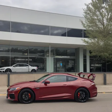 real, modern car parked