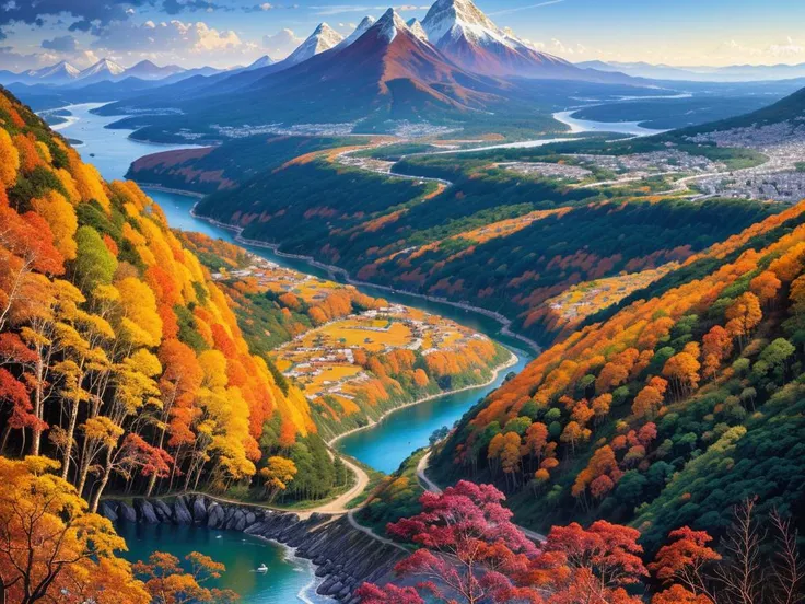 brazilian carnaval in anime landscape with crystal mountains hills and a [synthwave:vivid:0.5] lake, airi \(the infernal temptress\),  arcanine, (intricate details:0.9), (hdr, hyperdetailed:1.2), (hdr:1.22), muted colors, complex background, hyperrealism, hyperdetailed, art by alexeyegorov, (dark theme:0.9), dynamic background, (background tilt),