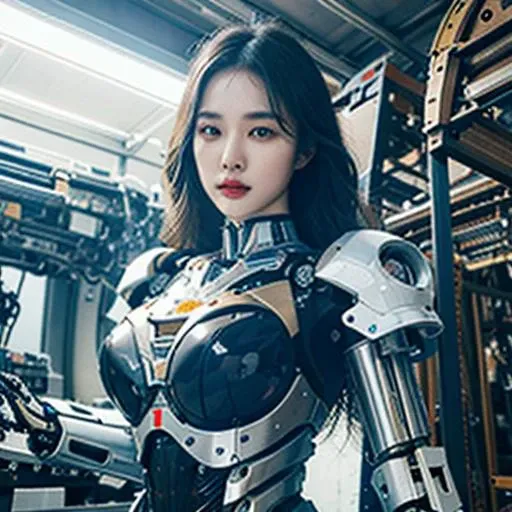 (original) , (very detailed wallpaper) , very detailed illustrations, (1 Girl) , beautiful eyes, (delicate face) , perfect detail,
((mechanical parts)), mechanical spine, mechanization, future, wide hips, laboratory, ((mecha)), stylish energy \(module\), repairing,
(best lighting) , (super complex detail) , 4K Unity, (super detailed CG: 1.2) , (8K: 1.2) , lifelike, <lora:My Girl:0.3>