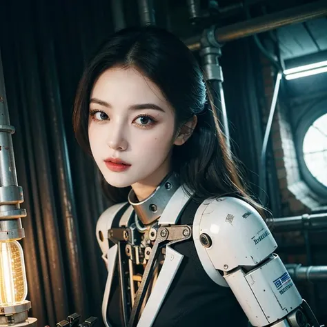 (original) , (very detailed wallpaper) , very detailed illustrations, (1 Girl) , beautiful eyes, (delicate face) , perfect detail,
((mechanical parts)), mechanical spine, mechanization, future, wide hips, laboratory, ((mecha)), stylish energy \(module\), repairing,
(best lighting) , (super complex detail) , 4K Unity, (super detailed CG: 1.2) , (8K: 1.2) , lifelike, (masterpiece,best quality:1.5)