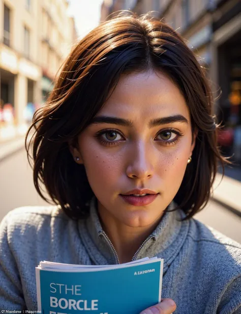 closeup potrait of Alize in a Paris street, photograph, natural light, sharp, detailed face, magazine, press, photo, Steve McCurry, David Lazar, Canon, Nikon, focus