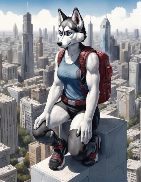((detailed (furry1.4) )) husky woman, cyberpunk city, cute, funny, centered, award winning watercolor pen illustration, detailed, disney, isometric illustration, drawing, by Stephen Hillenburg, Matt Groening, Albert Uderzo, detailed, realistic, 8k uhd, high quality