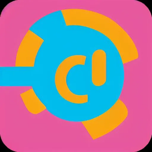 bright color time clock vector, minimalist, in style of SKSKS app icon
