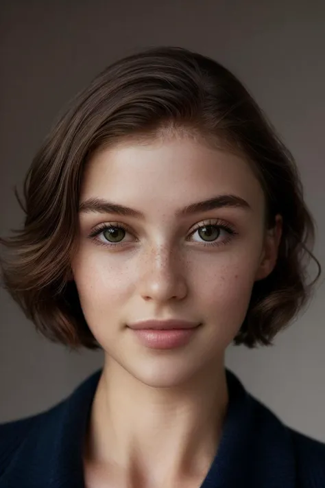 portrait of skswoman, indifferent , wearing cashmere , with Layered haircut , background fall epic (photo, studio lighting, hard light, sony a7, 50 mm, matte skin, pores, colors, hyperdetailed, hyperrealistic), <lyco:Olivia Casta:1.1>