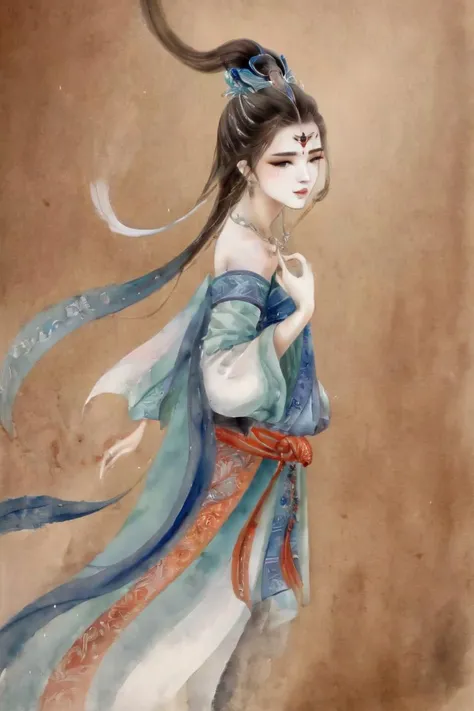 masterpiece, best quality, 1girl, <lora:kwFemale_Beta40-SDXL_v1:1>, <lora:PAseer-SDXL-Echoes of the Verdant Twilight:0.7>, TRADITIONAL ART