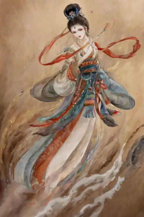 masterpiece, best quality, 1girl, <lora:kwFemale_Beta40-SDXL_v1:1>, <lora:PAseer-SDXL-Echoes of the Verdant Twilight:0.7>, TRADITIONAL ART