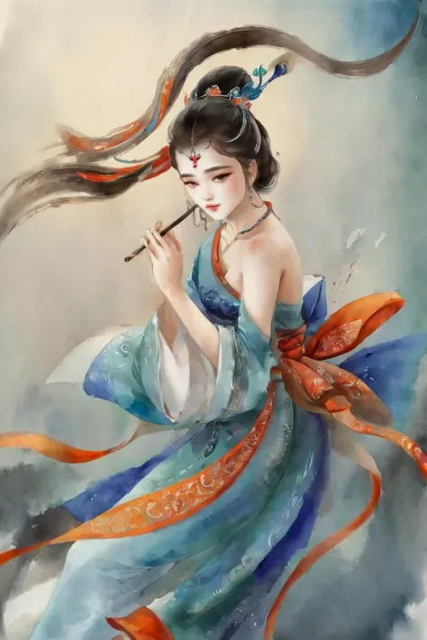 masterpiece, best quality, 1girl, <lora:kwFemale_Beta40-SDXL_v1:1>, <lora:PAseer-SDXL-Echoes of the Verdant Twilight:0.6>, TRADITIONAL ART