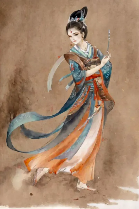masterpiece, best quality, 1girl, <lora:kwFemale_Beta40-SDXL_v1:1>, <lora:PAseer-SDXL-Echoes of the Verdant Twilight:0.7>, TRADITIONAL ART