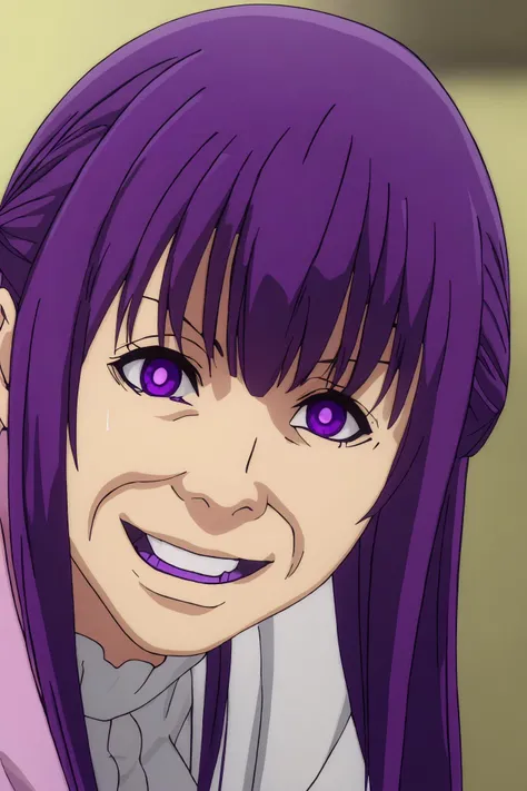 <lyco:fernv2-lyco-nochekaiser:0.8>, fern, long hair, bangs, (purple eyes:1.1), purple hair, sidelocks, blunt bangs, bright pupils, half updo,
<lora:cringe_face:0.8>, cringe_face, wrinkled, laughing,