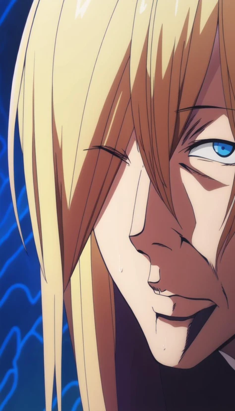 masterpiece, best quality, <lyco:cringe_face:1.0>, cringe_face, Blue eyes, Full body