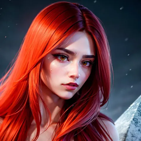 <lora:Momo_v1:0.5> 1girl, momo, Solo,  <lora:Momo_v2:0.5> (8k, RAW photo, best quality, ultra high res, photorealistic, masterpiece, ultra-detailed, Unreal Engine), absurdres, best quality, <lora:tangbohu-detailer_1.0:1>, 1 girl, adult woman, yellow eyes, copper beach waves hair, portrait, solo, (full body:0.6), detailed background, detailed face, (<lora:FiveDecorsAIx3:0.4>, crystallineAI, crystalline theme:1.1), dark red winter warrior, stoic expression, dynamic pose, furs, ice shards, snowy background, frozen natural landscape in background low light, dark night, cinematic atmosphere, <hypernet:sxzBloom_sxzBloom:0.2>,