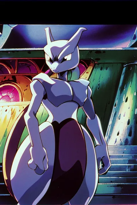 mewtwo, pokemon, <lora:pokemovies_v0_4_06wd_dadap:0.7> , pokemovies, masterpiece, 8k, best quality, <lora:mewtwo:1.0>, (film grain:1.4),