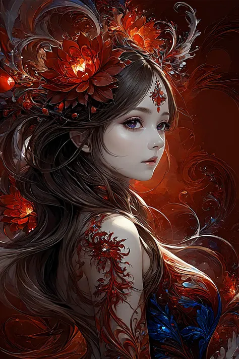 official art, highest details, beautiful and aesthetic, fractal art, colorful,
masterpiece, best quality, 1girl, <lora:kwFemale_Beta40-SDXL_v1:1>, red, valentine, love, couple,