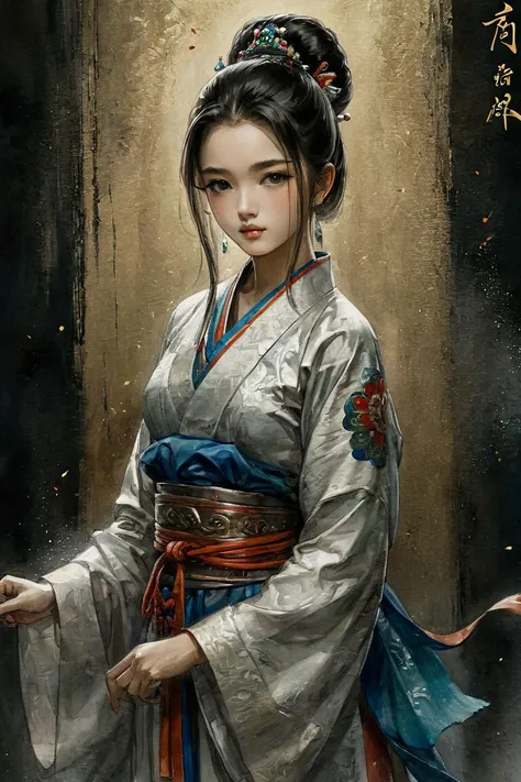 masterpiece, best quality, 1girl, <lora:kwFemale_Beta40-SDXL_v1:1>, <lora:PAseer-SDXL-Echoes of the Verdant Twilight:0.3>, TRADITIONAL ART, saibo