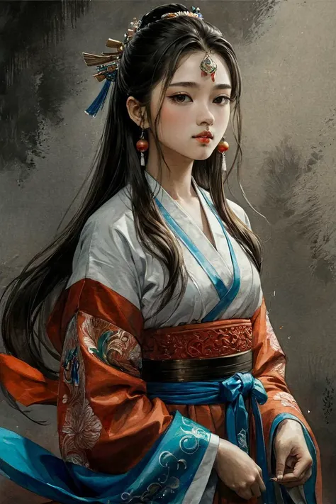 masterpiece, best quality, 1girl, <lora:kwFemale_Beta40-SDXL_v1:1>, <lora:PAseer-SDXL-Echoes of the Verdant Twilight:0.3>, TRADITIONAL ART, saibo