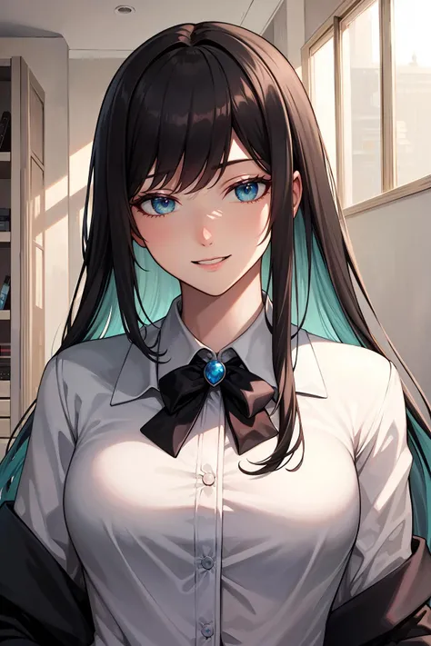 (masterpiece, best quality:1.2), intricate details, <lyco:GoodHands-beta2:1>, <lora:ado-000010:1>, ado, 1girl, multicolored hair, long hair, collared shirt, jacket, light smile, bangs, gloves, long sleeves, (mature female:1.2)
