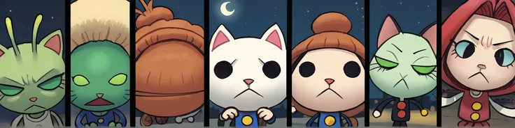 score_9, score_8_up, score_7_up, source_anime, 6girls, a empty parking lot at night, <lora:Chulip:1.3> chulip, chibi, flat shading, close up shot of a green alien fuzzy kitten cat with alien antenna grimacing and squinting at the viewer sitting in a empty parking lot at night, close up shot, wide angle shot, depth of field, cat, kitten, alien <lora:Glorp_Bingo_Mega_Mix-000013:0.3> glorpbingomegamix1