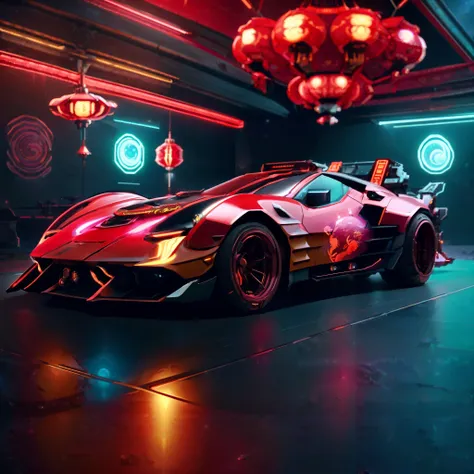 masterpiece,absurd resolution,epic scenery,futuristic cyberpunk dragon pattern car,,dragon pattern on car,western dragon style car,lantern and firework in backround,epic,LunarValentineStyle,zxrspc,TerrranAI.<lora:LunarValentineDragonStyle:1>, <lora:TerranAIv2:0.6>, <lora:FuturisticAircraftSpacecraftGeneratorConcept:0.6>,epic photo shot,night,on the futuristic road,red yellow style,red yellow neon glowin lights on car