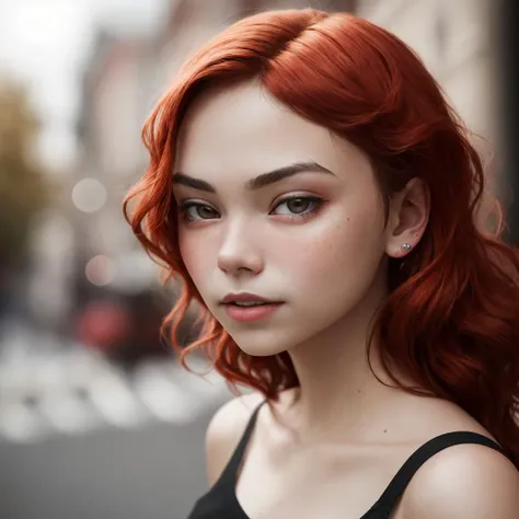 RAW Photo, DSLR BREAK (kkw-ph1:0.9) BREAK full body portrait of maimynyan, 20-year-old, (red hair), (freckles:0.7), dark liquid eyeliner,   BREAK detailed, professional colorgraded