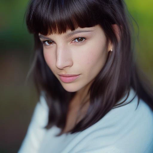 35mm leica photograph of  <lora:t0ki0:1>, close-up portrait, (sharp focus:1.2), attractive young woman, (beautiful face:1.1), detailed eyes, (smile:0.7), (medium breasts:0.8), (toned body:1.2), shiny (brown hair:1.1),  depth of field. 4K, HDR. by (James C. Christensen:1.2|Jeremy Lipking:1.1), kodak portra