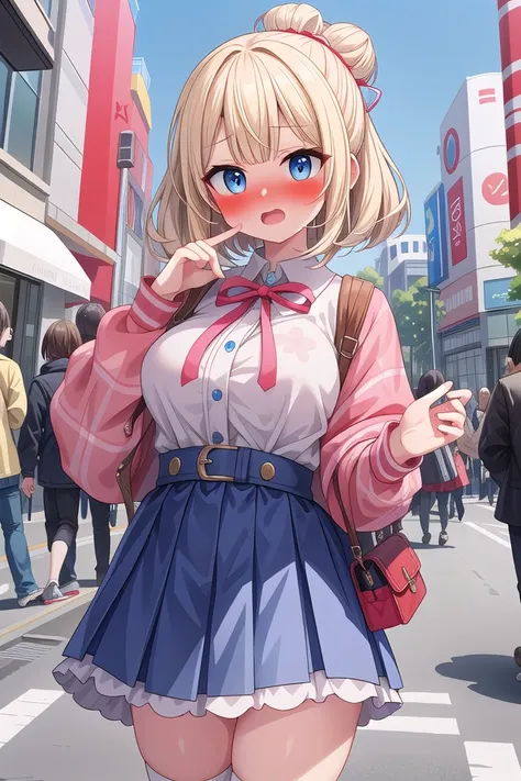 <lora:yudedako_noline_cheek_v100:0.8>
insanely detailed, absurdres, ultra-highres, ultra-detailed, best quality,
1girl, solo, nice hands, perfect hands
BREAK
(wearing harajuku-style coordinate),
embarrassed, shame, ashamed, open mouth,
cute pose, cowboy shot, looking at viewer
BREAK
slender, kawaii, perfect symmetrical face, ultra cute girl, ultra cute face, ultra detailed eyes, ultra detailed hair, ultra cute, ultra beautiful,
in harajuku, shibuya, tokyo, street, crowd, cityscape,
large breasts, (cleavage:-1)
BREAK
(blonde medium hair, blue eyes)