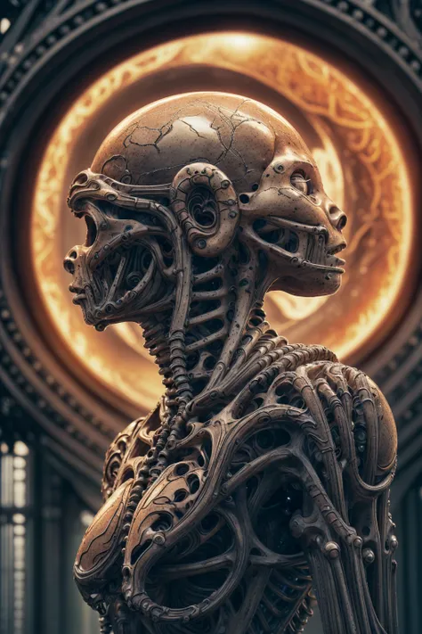 jane_noexist, (skulls :0.3) ,(blood vessels connected to tubes),(biomechanical vertebra attaching to chest),((biomechanical cervial attaching to neck))
((masterpiece),(best quality),(ultra-detailed), solo, hood , black gloves, long sleeves,
fantasy, sci-fi, horror, ((side view)), alien
realistic, hnsrdlf style intricate biomechanical detail
masterpiece, award-winning photo, analog style,
<lora:Biomechanicals_v2_lora1500:0.7>