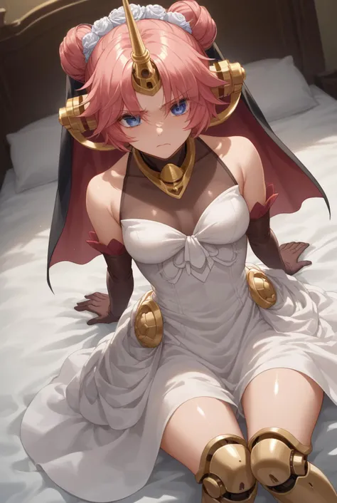 score_9, score_8_up, score_7_up,BREAK source_anime
masterpiece,8k,uncensored,(highres:1.3),high resolution, unity 8k wallpaper, detailed face, detailed CG, (perfect hands:1.5, perfect anatomy), (high quality, best quality) (curvy:1.2)(shiny skin:1.4) (oily skin:1.4)
angry,annoyed,looking down, glaring, ((closed mouth)), shaded face,
bed, bedroom, downblouse,
lying,on back, arms behind back,cowboy shot, dutch angle,
<lora:Expressive_H:0.8> Expressiveh
<lora:Fran:1>,pink hair, hair bun, double bun, heterochromia, blue eyes, yellow eyes, hair over eyes, single horn, mechanical horn, hair ornament, see-through cleavage, white dress, elbow gloves, veil, mechanical legs