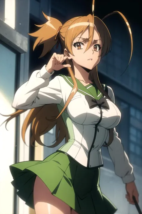 <lora:HOTD_v0.4:1>
miyamoto rei,
school uniform, green skirt,, masterpiece, best quality, highly detailed