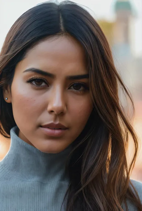 best quality (raw:1.1) photo of (Son4mB4jw4001:0.99), a woman as a model, modelshoot style, (extremely detailed CG unity 8k wallpaper), Intricate, High Detail, Sharp focus, dramatic, photorealistic painting art by midjourney and greg rutkowski, (at noon:1.2), (brightly lit), (sun light:1.2), (makeup:1.1), ((Barcelona:1.2)), ((turtleneck:1.2)), (looking at viewer:1.3), (detailed pupils:1.3), (modest outfit:1.2), (closeup), <lora:LowRa_2:0.3>, RAW candid cinema, 16mm, color graded portra 400 film, remarkable color, ultra realistic, textured skin, remarkable detailed pupils, realistic dull skin noise, visible skin detail, skin fuzz, dry skin, shot with cinematic camera, <lora:add_detail:1>
