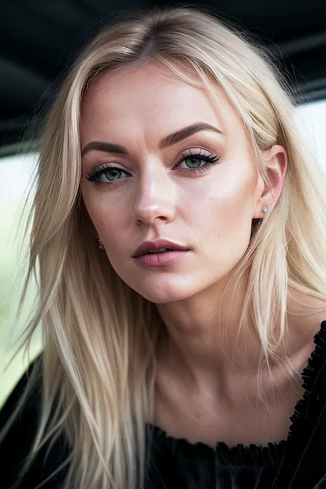 beautiful woman (Mich43l4L1ntrup:.99),( beautiful blonde hair:1.2), ((portrait)), (closeup:1.2), ((from the waist up)), ((( fantasy ))), natural skin texture, ((dark black eyeliner:1.2)), (( Gown with a Velvet Trim :1.2)), 24mm, 4k textures, soft cinematic light, adobe lightroom, photolab, hdr, intricate, elegant, highly detailed, sharp focus, ((((cinematic look)))), soothing tones, insane details, intricate details, hyperdetailed, low contrast, soft cinematic light, exposure blend, hdr, faded, now, ("I've got a bad feeling about this.":1.1)