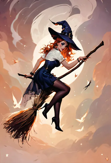 score_9, score_8_up, score_7_up,<lora:Broom_Riding_PONY_XL:1>, broom riding, broomriding, broom, broom ride, 1girl, solo, witch,