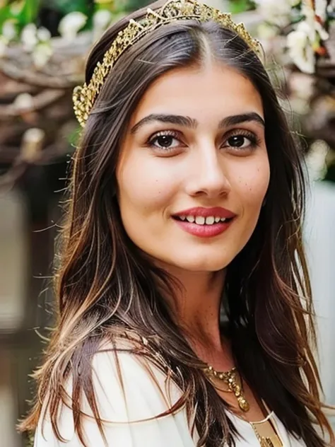 sevda_erginci, wearing a gold dress and jewelry with a tiara on her head and a necklace on her neck with ((happy face)), masterpiece, best quality, CG, detailed light, extremely detailed, royalty, HDR, intricate details,brown eyes
<lora:sevda_erginci-000015:0.9>