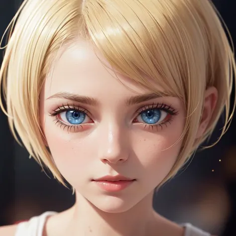 (best quality:1.2), perfect detailed,
1woman, (perfect blue eyes, perfect face, hair,(super delicate, blonde, pixie cut bob))
HDR, moody lighting, depth of field, bokeh,
extremely CG,Lavish
pov, very close-up, face focus,