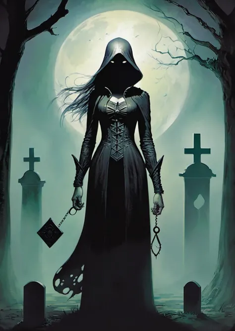 1girl,
dark
shadow
dim light
tombstone,
(by Ben Templesmith )