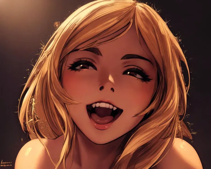 <lora:Hyung style:0.7> cute woman, face closeup, opened mouth, detailed face, smile,(detailed teeth), dynamic angle,
(masterpiece), best quality, highres, 4k, 8k, Detailed Illustration, intricate detail, cinematic lighting, amazing quality, amazing shading, soft lighting