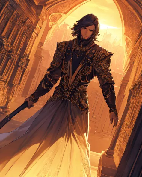 <lora:Hyung style:0.7> a man, dynamic angle,
(masterpiece), best quality, highres, 4k, 8k, Detailed Illustration, intricate detail, cinematic lighting, amazing quality, amazing shading, soft lighting