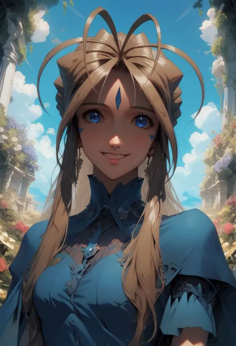 score_9,score_8_up,score_7_up,BREAK,
 Belldandy, smile, blue dress, jewelry, cowboy shot, garden, outdoors, mansion, flowers, sky,  (high resolution), ((masterpiece)), (highest quality), 4k wallpaper, detailed face, detailed eyes, beautiful eyes, delicate features, anime style
,Expressiveh,pov,