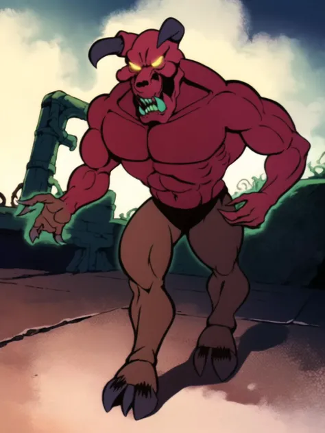 (masterpiece, best quality), doomboh, solo, full body, glowing eyes, he man, parody, lineart
<lora:doomboh-10:1> <lora:he-man_offset:1>