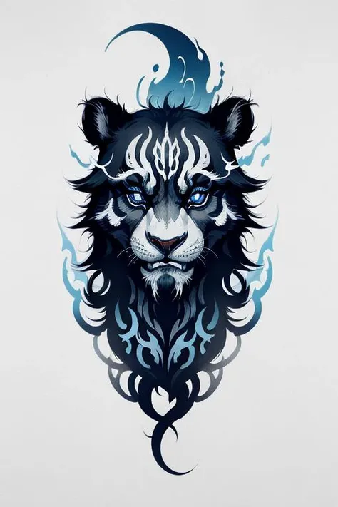 <lyco:BLTA2:0.8> A panda, blue and white, portrait ,BLTA,