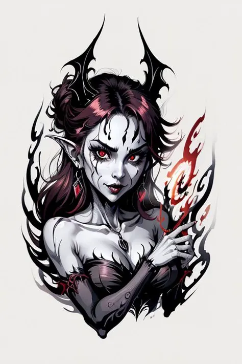 frame with fine lines and ornamentation <lyco:BLTA2:0.8> A vampire woman, rose, portrait ,BLTA,
