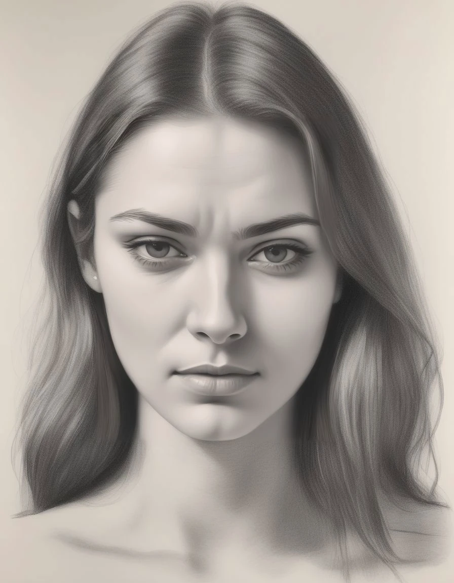 Portrait pencil drawing using an A4 sketchbook page of the head and shoulders an Australian 19 year old girl who feels disgusted.
<lora:faces_v1:0.50>,
<lora:JasmineBWXLDoguMini:0.50>,