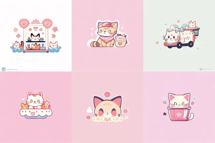 logo, cat, flat, vector, graphic, icon of cat <lora:niji-kawayi:1>, masterpiece, best quality, illustration, 1boy, teenager, shopping