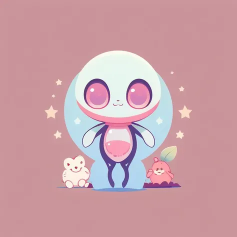 a cute alien,
<lora:niji-kawayi:1>