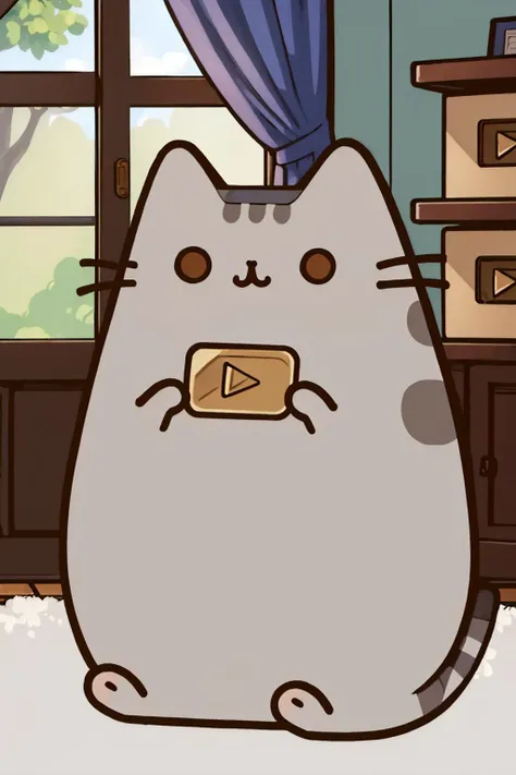 (masterpiece, best quality:1.2), pusheen, IncrsYTCreatorAward, indoors <lora:Pusheen:0.8> <lora:YoutubeCreatorAward:1>