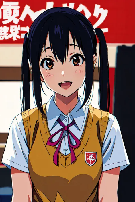 <lyco:azusanakano-LYCORIStest:1.0>azusa nakano,sakuragaoka high school uniform,school uniform,twintail,brown eyes, :D, stage,
(best quality, masterpiece, RAW photo,ultra-detailed:1.2), <lyco:GoodHands-beta2:1.0>,1girl,solo,looking at viewer,smile