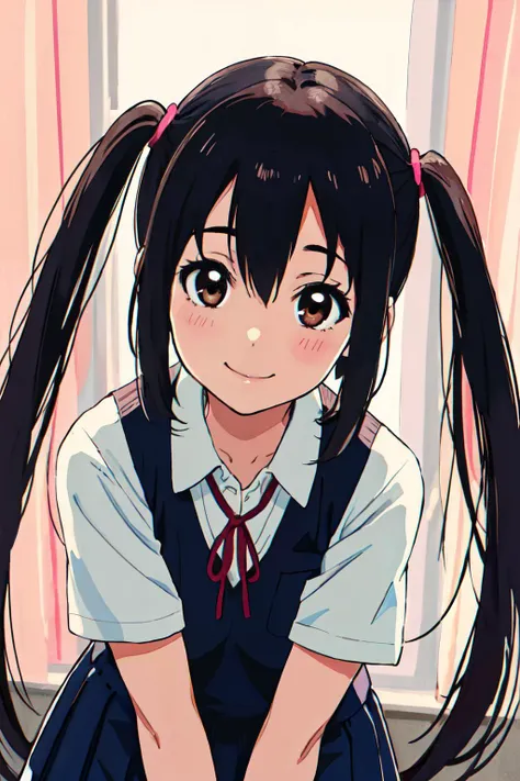 <lyco:azusanakano-LYCORIStest:0.7>azusa nakano,sakuragaoka high school uniform,twintail,brown eyes,dynamic pose
(best quality, masterpiece, RAW photo,ultra-detailed:1.2), <lyco:GoodHands-beta2:1.0>,1girl,solo,looking at viewer,smile