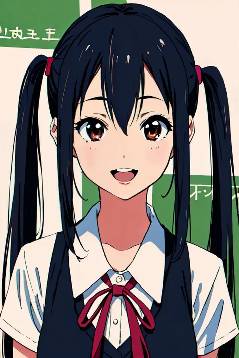<lyco:azusanakano-LYCORIStest:1.0>azusa nakano,sakuragaoka high school uniform,school uniform,twintail,brown eyes, :D,
(best quality, masterpiece, RAW photo,ultra-detailed:1.2), <lyco:GoodHands-beta2:1.0>,1girl,solo,looking at viewer,smile