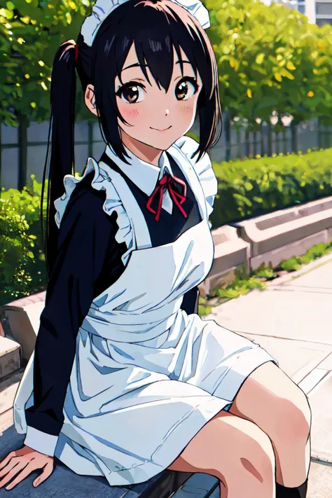 <lyco:azusanakano-LYCORIStest:0.9>azusa nakano,sakuragaoka high school maid,twintail,brown eyes, sitting,
(best quality, masterpiece, RAW photo,ultra-detailed:1.2), <lyco:GoodHands-beta2:1.0>,1girl,solo,looking at viewer,smile