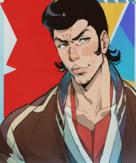 <lora:char Dandy:0.7>, space dandy, dandy, good quality, highres, brown eyes, (extreme quality), 1boy, ((solo)), dandy, jacket, male focus, ((pompadour)), tshirt, beautiful, <lora:face Kazuya2:0.8> ((kazuya)), close up, upper body, ((face focus)),